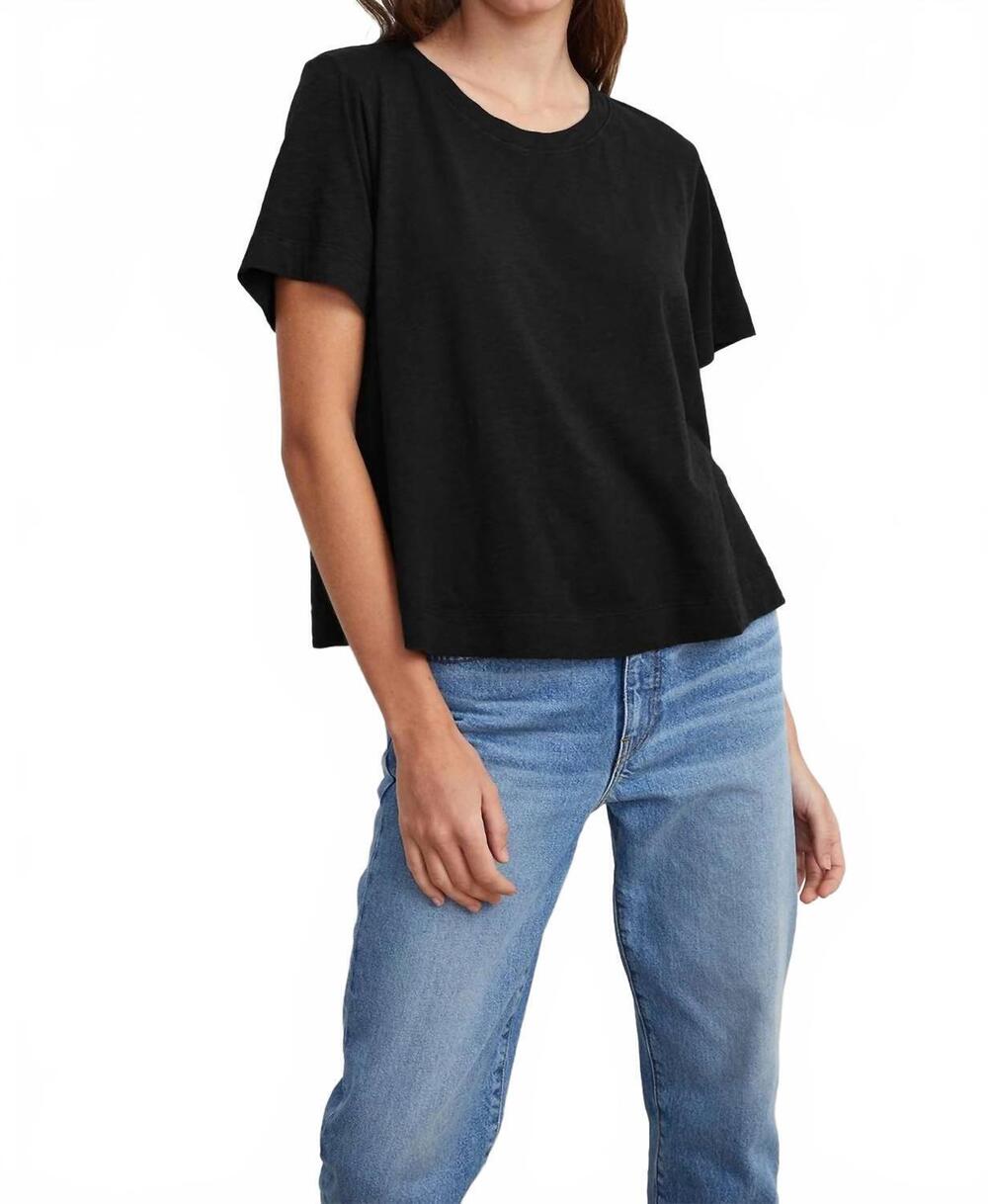 NEW VELVET BY GRAHAM & SPENCER lula swing tee in black